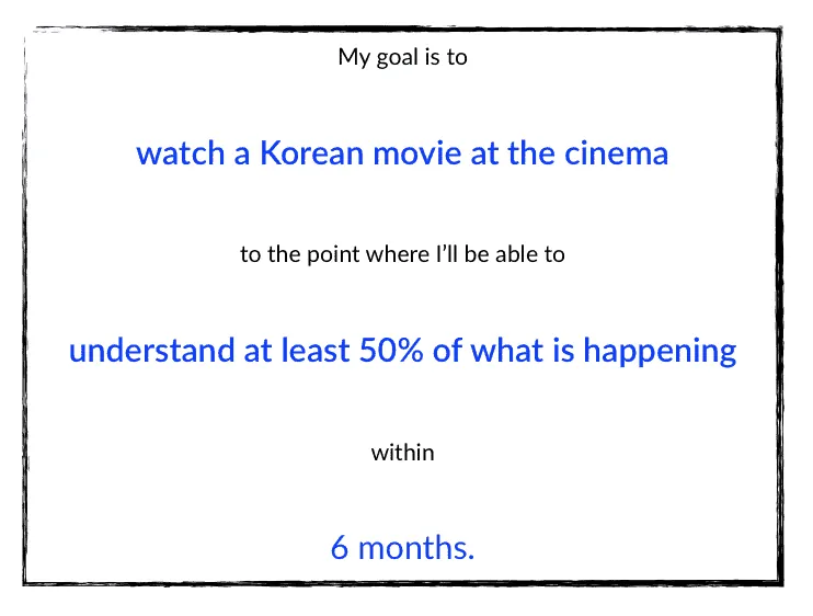 Learn Korean Goal Movies