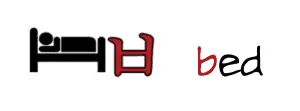 The association for the bieup in Korean is bed