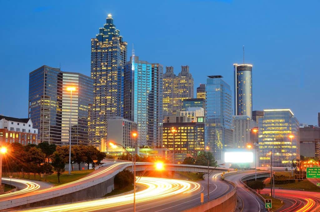 Atlanta, Georgia, USA skyline at night