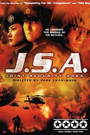 Movie Poster for JSA with a woman and two men wearing military clothing