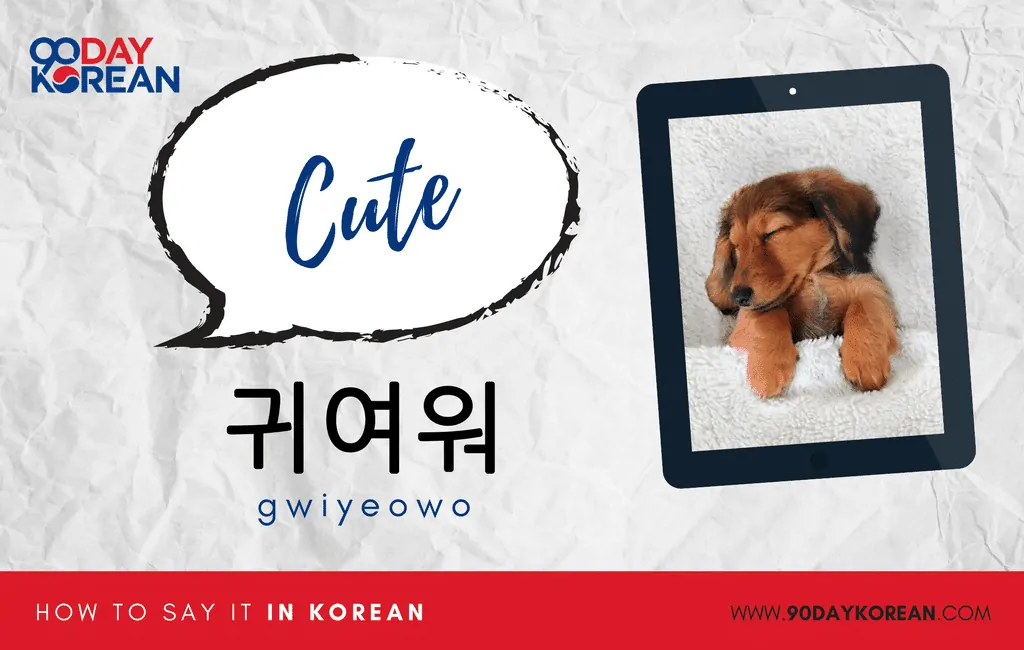 How to Say cute in Korean informal