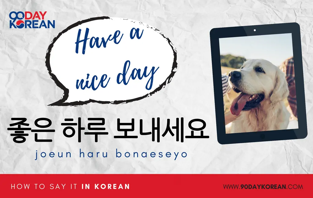 How to Say Have a Nice Day in Korean standard