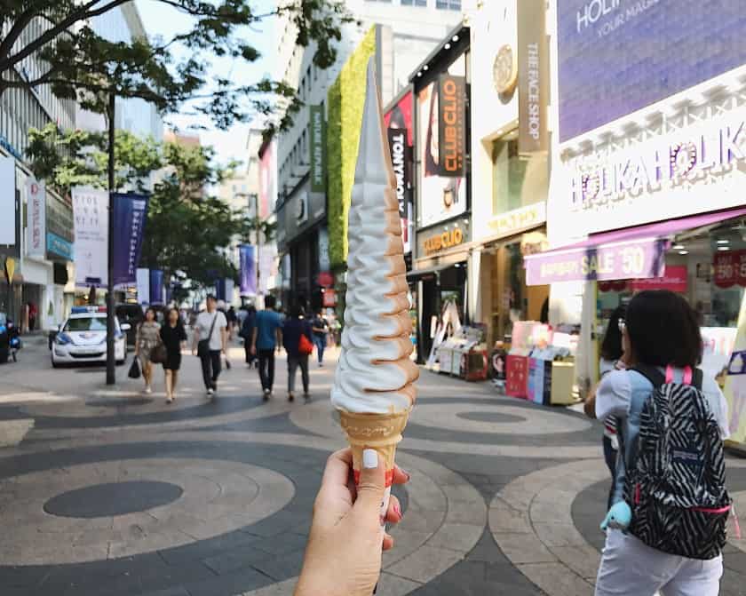 Giant ice cream in Myeongdong