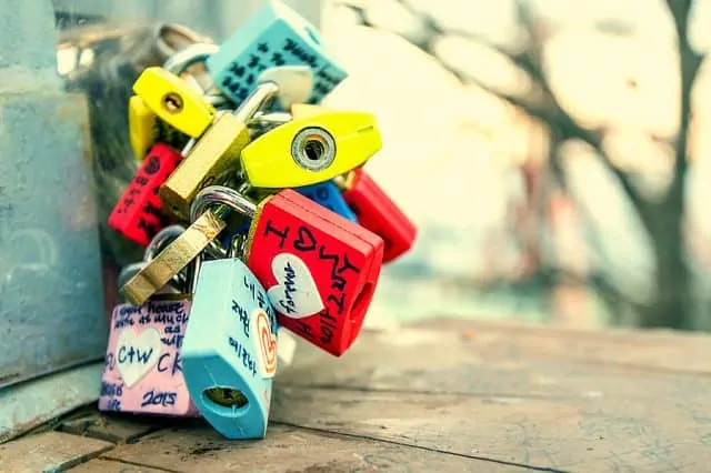 love locks at Namsan Tower