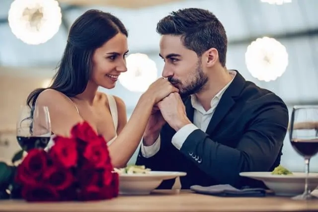 Romantic Couple In Restaurant