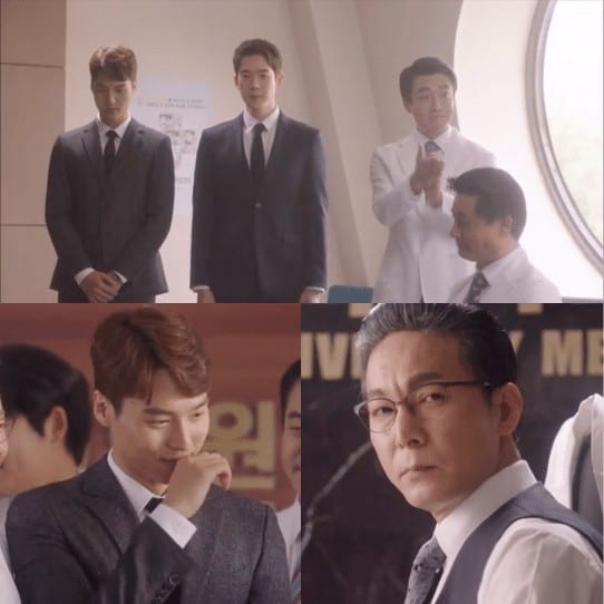 Pictures of Director Do and the introduction of doctor Kang Dong-joo and Do In-bum to their fellow doctors
