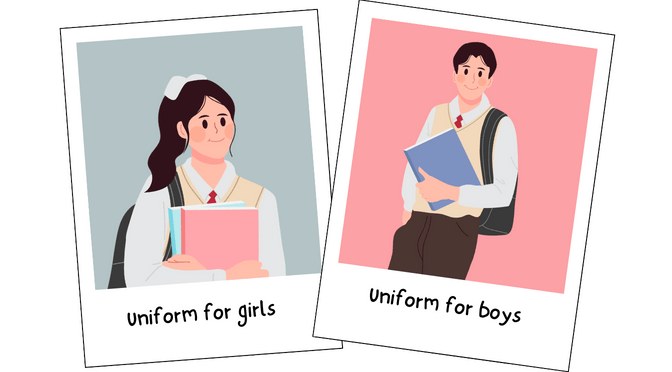 Korean uniforms for girls and boys